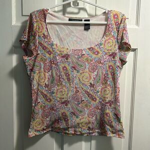 Mesh Paisley Blouse